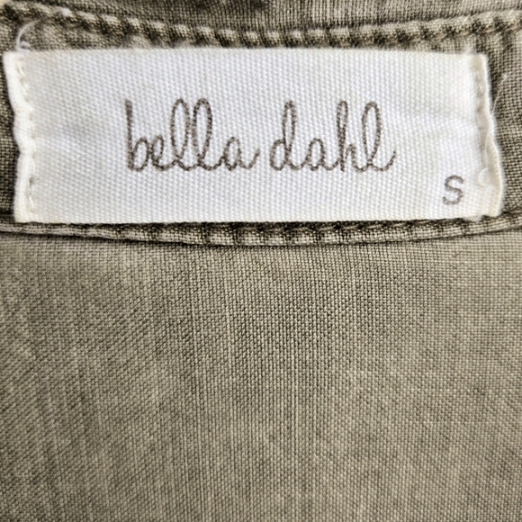 Bella Dahl Moss Green Long Sleeve Shirt Dress - Picture 3 of 13
